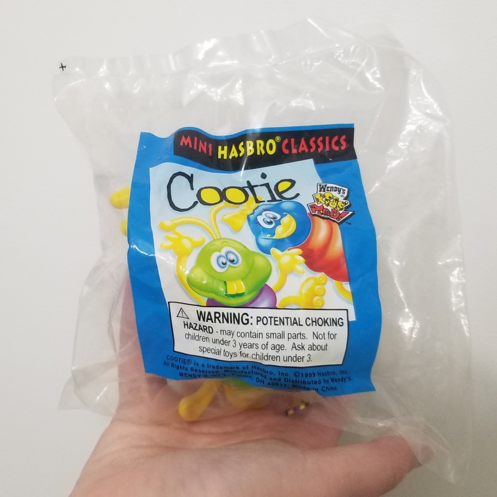 1999 Hasbro Cootie bug large vibrating keychain, still in bag (with tear) - Picture 2 of 6